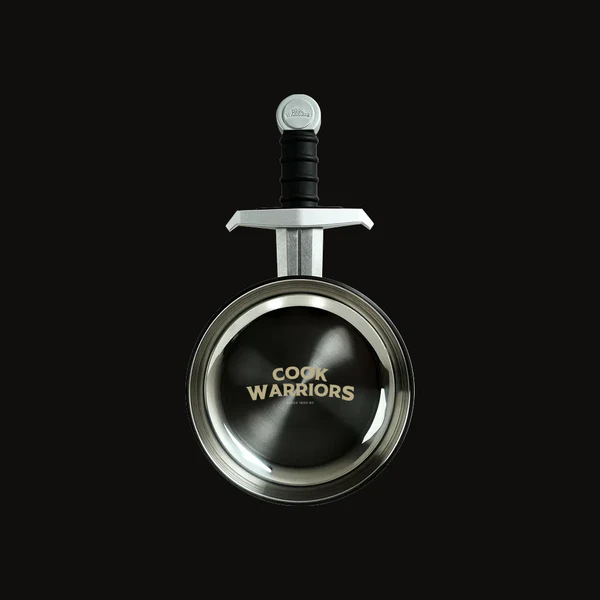 Eggscalibur Polished Stainless Steel pan — top view